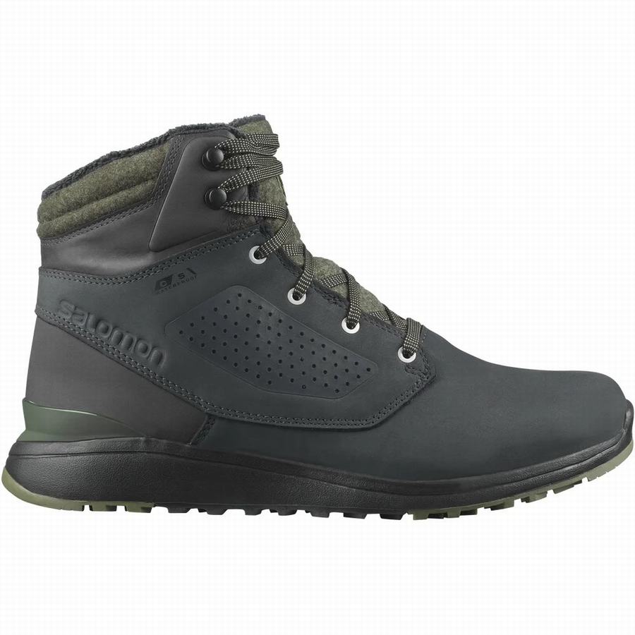 Salomon Utility Winter Climasalomon™ Vízálló Férfi Téli Bakancs Fekete/Olivazöld (OYN4160CW)